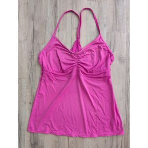 Athleta Swim Tankini Top in Bright Pink, Medium Tall (C9)